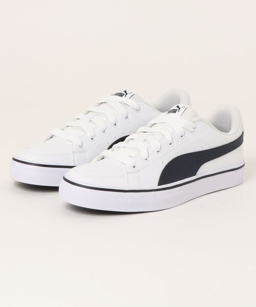 PUMA（プーマ）の「《PUMA》プーマ V コート バルク（スニーカー・メンズ・ブラック×ホワイト/ホワイト/ブラック×ピンク/ホワイト系その他/ホワイト×ネイビー・28.0cm/23.0cm/22.5cm/23.5cm/26.0cm/24.0cm/27.0cm/27.5cm/25.5cm/24.5cm/25.0cm/26.5cm/22.0cm）」の4枚目の写真