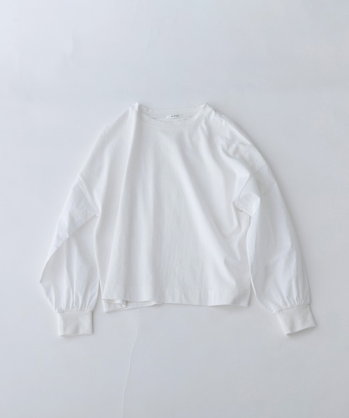 nop de nod(ノップドゥノッド)の「USコットン天竺布帛スリーブT(Tシャツ/カットソー・レディース・ネイビー/ブラック/オフホワイト・3)」の21枚目の写真