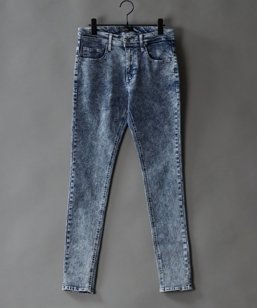 SITRY（シトリー）の「super stretch denim skinny pants/スーパーストレッチ デニム スキニーパンツ（デニムパンツ・メンズ・ライトインディゴブルー/ブラック系その他/ブラック/ケミカルウォッシュ/ワンウォッシュ・L/LL/M）」の5枚目の写真