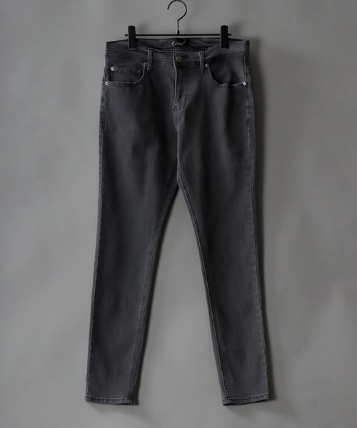 SITRY（シトリー）の「super stretch denim skinny pants/スーパーストレッチ デニム スキニーパンツ（デニムパンツ・メンズ・ライトインディゴブルー/ブラック系その他/ブラック/ケミカルウォッシュ/ワンウォッシュ・L/LL/M）」の2枚目の写真