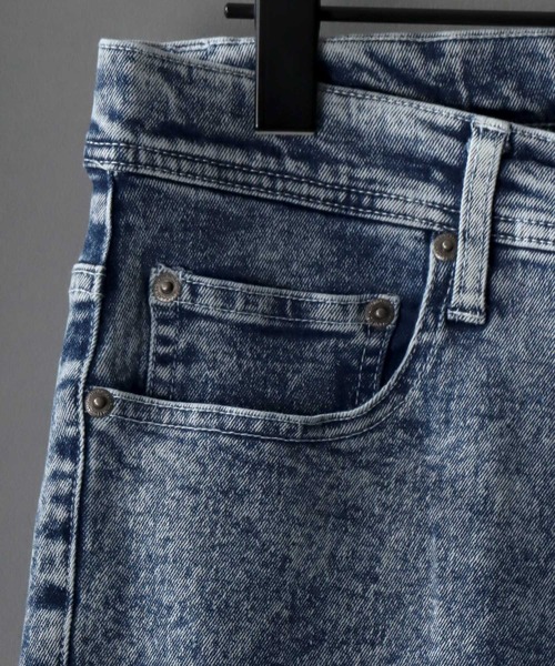 SITRY（シトリー）の「super stretch denim skinny pants/スーパーストレッチ デニム スキニーパンツ（デニムパンツ・メンズ・ライトインディゴブルー/ブラック系その他/ブラック/ケミカルウォッシュ/ワンウォッシュ・L/LL/M）」の7枚目の写真