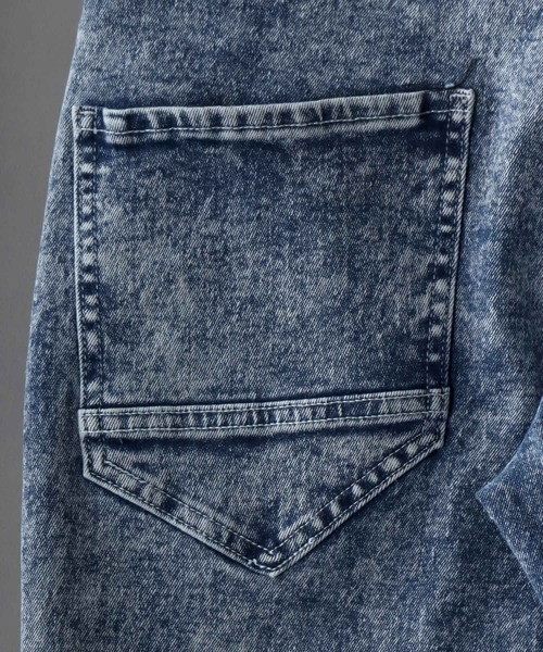 SITRY（シトリー）の「super stretch denim skinny pants/スーパーストレッチ デニム スキニーパンツ（デニムパンツ・メンズ・ライトインディゴブルー/ブラック系その他/ブラック/ケミカルウォッシュ/ワンウォッシュ・L/LL/M）」の10枚目の写真