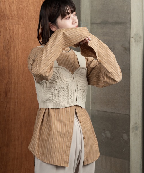 lawgy（ラウジー）の「multi stripe shirt / マルチストライプ