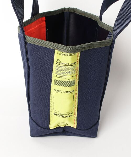 WEEKEND(ER)(ウィークエンダー)の「WEEKEND(ER) ウィークエンダー CANVAS LUNCH TIME SIZE TOTEBAG(トートバッグ・メンズ・ナチュラル/ブラック/オリーブ/ネイビー・FREE)」の12枚目の写真