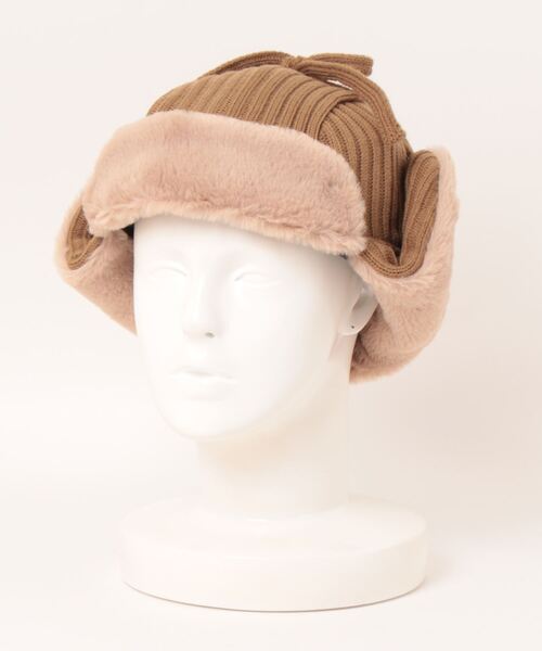 salle de bal（サルデバル）の「polka polka / ポルカポルカ フライトボアハット フライトキャップ flightboahat SDI（ニットキャップ/ビーニー・レディース・ブラック/カーキ/ベージュ・FREE）」の18枚目の写真