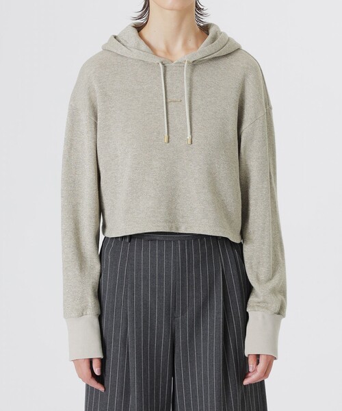 LOVELESS（ラブレス）の「クロップドフーディ－（パーカー・レディース・ゴールド/ブラック/ホワイト系その他・36）」の7枚目の写真