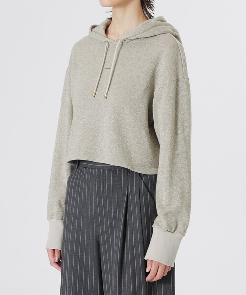 LOVELESS（ラブレス）の「クロップドフーディ－（パーカー・レディース・ゴールド/ブラック/ホワイト系その他・36）」の8枚目の写真