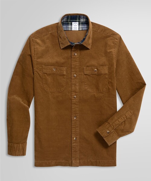 BROOKS BROTHERS(ブルックスブラザーズ)の「ストレッチコットン 15-Waleコーデュロイ シャツジャケット(シャツ/ブラウス・メンズ・ブラウン/ネイビー・LARGE/MEDIUM/SMALL/X-LARGE/X-SMALL)」の7枚目の写真