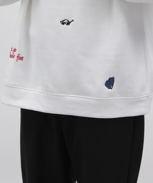 LAKOLE（ラコレ）の「トビガラ刺繍プルオーバー / 980291（スウェット・メンズ・チャコールグレー/ホワイト・LARGE/MEDIUM/X-LARGE）」の11枚目の写真