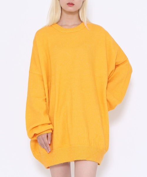 PUNYUS（プニュズ）の「もちもちカラーニット（ニット/セーター・レディース・グリーン/ピンク/ブルー/パープル/レッド/ブラック/イエロー/ブラウン・2/1/3/4）」の20枚目の写真