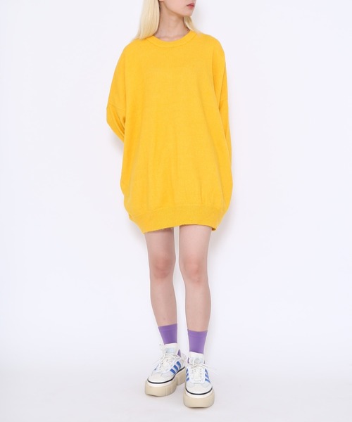 PUNYUS（プニュズ）の「もちもちカラーニット（ニット/セーター・レディース・グリーン/ピンク/ブルー/パープル/レッド/ブラック/イエロー/ブラウン・2/1/3/4）」の10枚目の写真