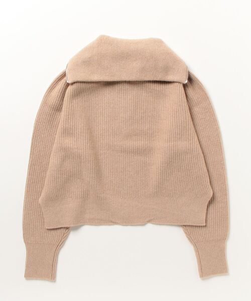 Maison Kitsune（メゾンキツネ）の「BOLD FOX HEAD PATCH HALF ZIP RIBBED JUMPER（ニット/セーター・レディース・ベージュ系その他/グレー・XS/S/M）」の8枚目の写真