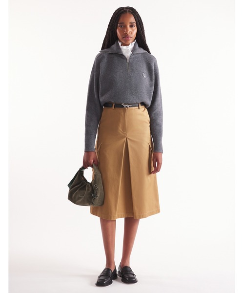 Maison Kitsune（メゾンキツネ）の「BOLD FOX HEAD PATCH HALF ZIP RIBBED JUMPER（ニット/セーター・レディース・ベージュ系その他/グレー・XS/S/M）」の10枚目の写真