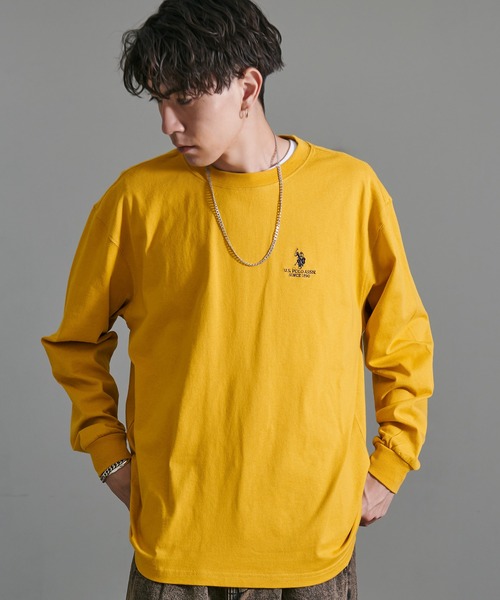 U.S. POLO ASSN.(ユーエスポロアッスン)の「『U.S. POLO ASSN/ユーエスポロアッスン』クルーネック長袖Tシャツ(Tシャツ/カットソー・メンズ・ダークグリーン/オフホワイト/イエロー系1/ダークオレンジ/ネイビー/グレー/ブラック・M/L)」の11枚目の写真