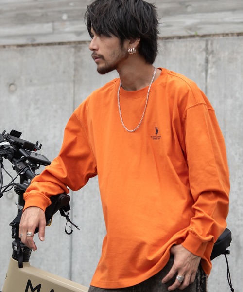U.S. POLO ASSN.(ユーエスポロアッスン)の「『U.S. POLO ASSN/ユーエスポロアッスン』クルーネック長袖Tシャツ(Tシャツ/カットソー・メンズ・ダークグリーン/オフホワイト/イエロー系1/ダークオレンジ/ネイビー/グレー/ブラック・M/L)」の15枚目の写真