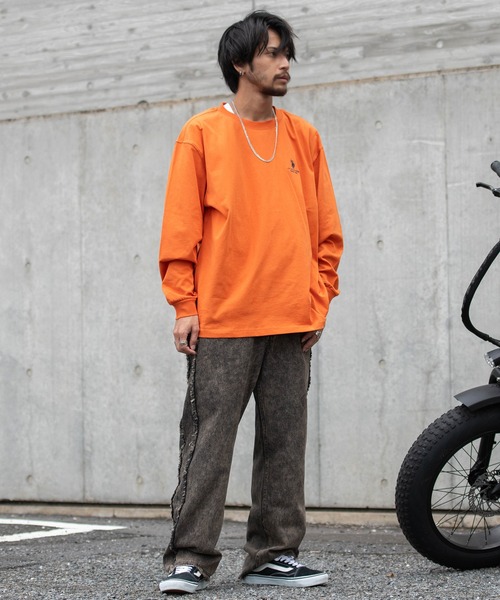 U.S. POLO ASSN.(ユーエスポロアッスン)の「『U.S. POLO ASSN/ユーエスポロアッスン』クルーネック長袖Tシャツ(Tシャツ/カットソー・メンズ・ダークグリーン/オフホワイト/イエロー系1/ダークオレンジ/ネイビー/グレー/ブラック・M/L)」の16枚目の写真