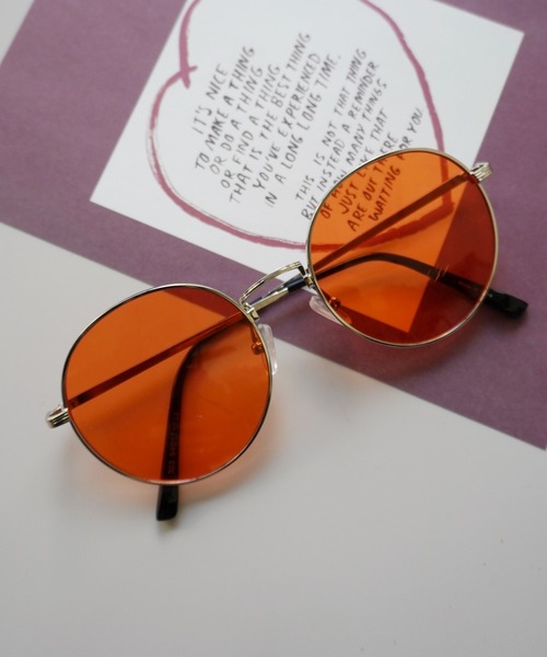 Jelly moo / ジェリームー 】 ネオンカラーレンズ ラウンド サングラス