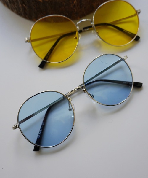 Jelly moo / ジェリームー 】 ネオンカラーレンズ ラウンド サングラス