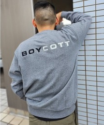 【BOYCOTT:ボイコット】バック刺繍トレーナー/10oz(オンス)裏起毛ヘビーウェイトスウェット