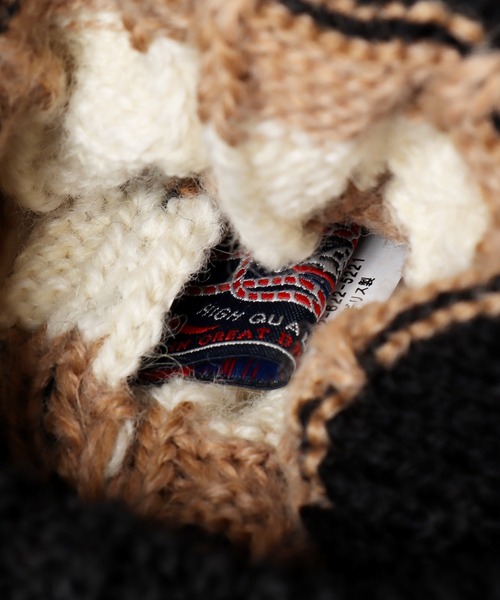 CLIPPER CASUALS（クリッパーカジュアル）の「CLIPPER CASUALS/クリッパーカジュアル Cricket Hat No Pom ニット帽（ニットキャップ/ビーニー・レディース・キャメル/ブラック/ライトグレー・FREE）」の7枚目の写真