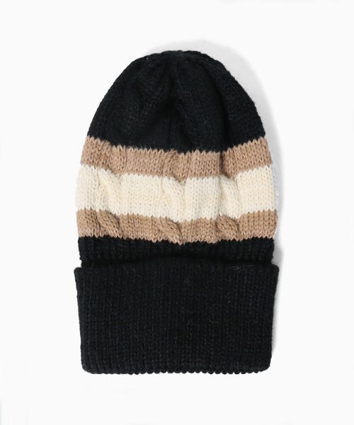 CLIPPER CASUALS（クリッパーカジュアル）の「CLIPPER CASUALS/クリッパーカジュアル Cricket Hat No Pom ニット帽（ニットキャップ/ビーニー・レディース・キャメル/ブラック/ライトグレー・FREE）」の13枚目の写真