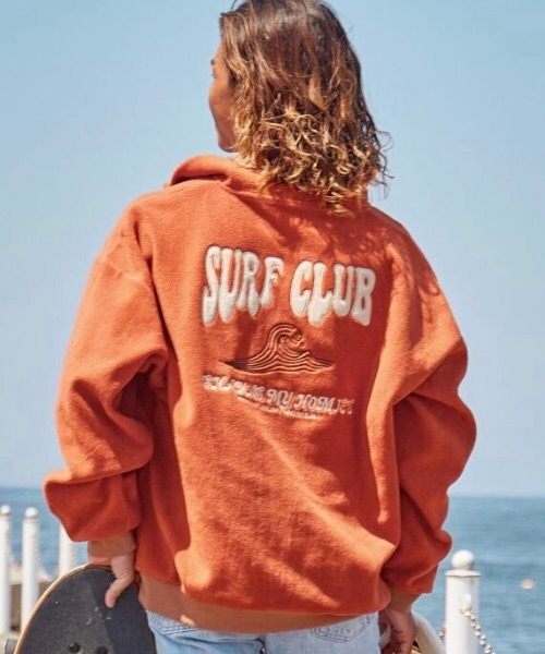 Kahiko(カヒコ)の「【Kahiko】SURF&Palms シャロルMEN'Sハーフジップトップス(その他トップス・メンズ・ホワイト/オレンジ系その他/グレー・FREE)」の3枚目の写真