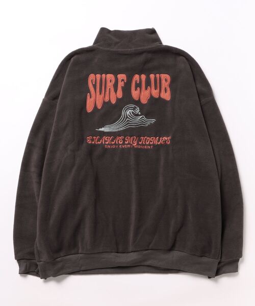 Kahiko(カヒコ)の「【Kahiko】SURF&Palms シャロルMEN'Sハーフジップトップス(その他トップス・メンズ・ホワイト/オレンジ系その他/グレー・FREE)」の1枚目の写真