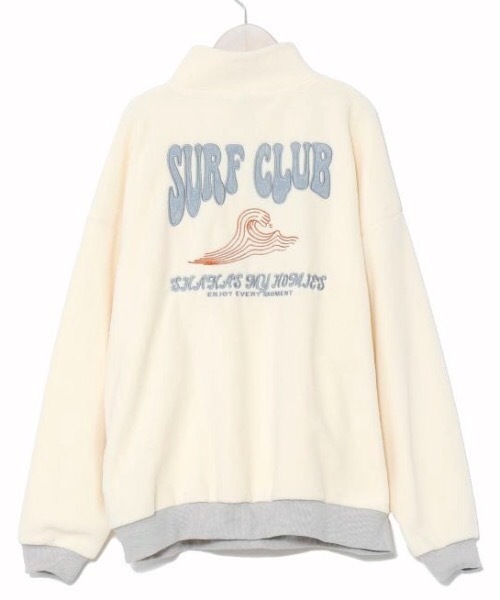 Kahiko(カヒコ)の「【Kahiko】SURF&Palms シャロルMEN'Sハーフジップトップス(その他トップス・メンズ・ホワイト/オレンジ系その他/グレー・FREE)」の2枚目の写真