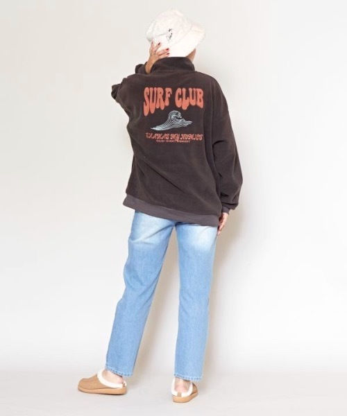 Kahiko(カヒコ)の「【Kahiko】SURF&Palms シャロルMEN'Sハーフジップトップス(その他トップス・メンズ・ホワイト/オレンジ系その他/グレー・FREE)」の6枚目の写真