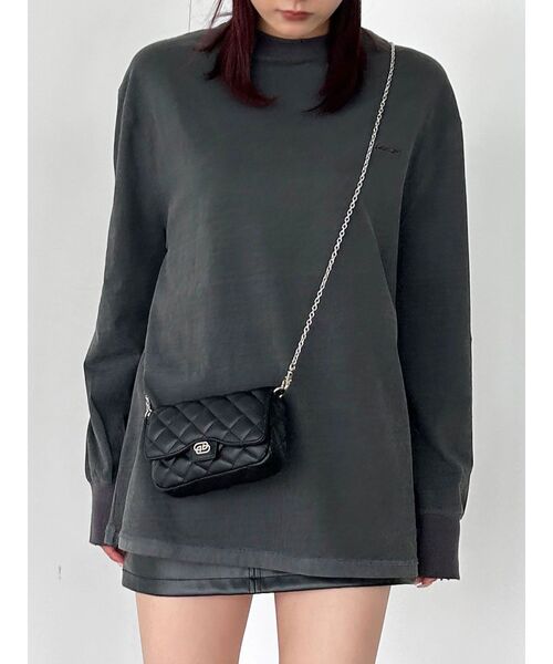 EMODA(エモダ)の「オーバールーズTシャツ(Tシャツ/カットソー・レディース・ブルー/ホワイト/ブラック・FREE)」の3枚目の写真