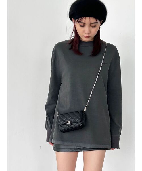 EMODA(エモダ)の「オーバールーズTシャツ(Tシャツ/カットソー・レディース・ブルー/ホワイト/ブラック・FREE)」の8枚目の写真