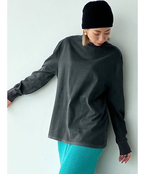 EMODA(エモダ)の「オーバールーズTシャツ(Tシャツ/カットソー・レディース・ブルー/ホワイト/ブラック・FREE)」の13枚目の写真