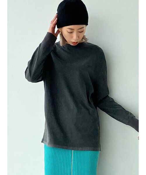 EMODA(エモダ)の「オーバールーズTシャツ(Tシャツ/カットソー・レディース・ブルー/ホワイト/ブラック・FREE)」の14枚目の写真