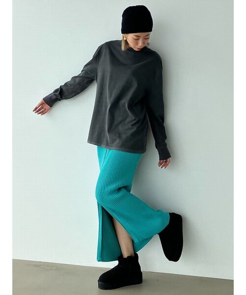 EMODA(エモダ)の「オーバールーズTシャツ(Tシャツ/カットソー・レディース・ブルー/ホワイト/ブラック・FREE)」の16枚目の写真