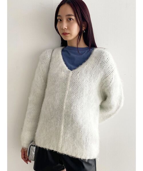 EMODA(エモダ)の「オーバールーズTシャツ(Tシャツ/カットソー・レディース・ブルー/ホワイト/ブラック・FREE)」の20枚目の写真