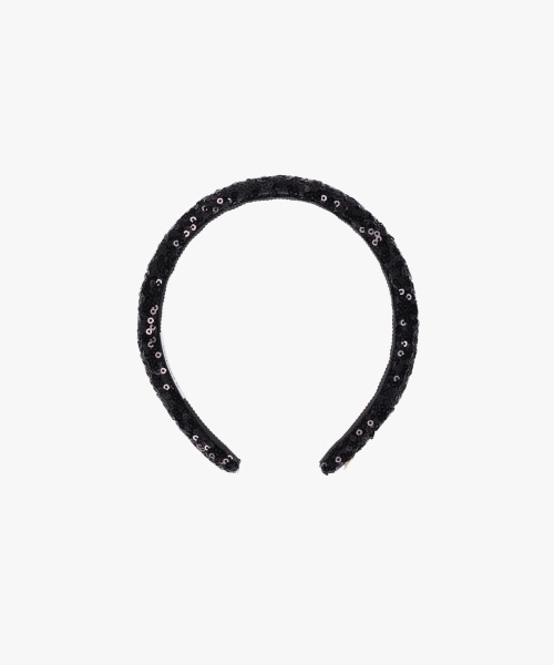 Chapeau d' O(シャポードオー)の「Chapeau d' O Spangle Thin Headband / シャポードオー(ヘアバンド・レディース・ブラック/ワイン・FREE)」の4枚目の写真