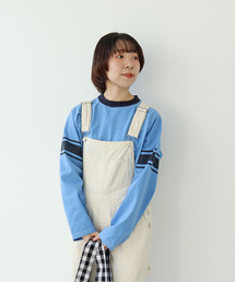 PAR ICI | ラインプリント カレッジ長袖プルオーバー(Tシャツ/カットソー)