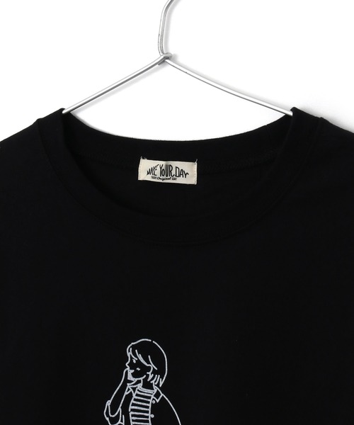 MAKE YOUR DAY(メイクユアデイ)の「おでかけファミリー長袖Tシャツ■ママサイズ(Tシャツ/カットソー・レディース・ブラック/ベージュ/オフホワイト・FREE)」の10枚目の写真