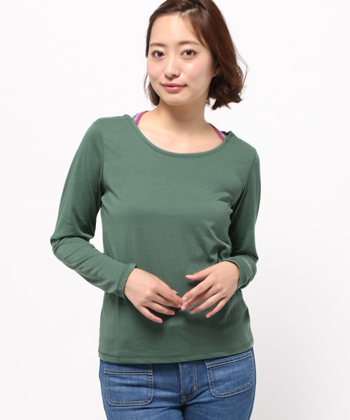 チチカカ(チチカカ)の「フォールカラフルクロシェ ロングTシャツ(Tシャツ/カットソー・レディース・オレンジ/グリーン/その他1・MEDIUM/LARGE)」の11枚目の写真