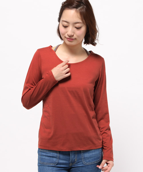 チチカカ(チチカカ)の「フォールカラフルクロシェ ロングTシャツ(Tシャツ/カットソー・レディース・オレンジ/グリーン/その他1・MEDIUM/LARGE)」の12枚目の写真