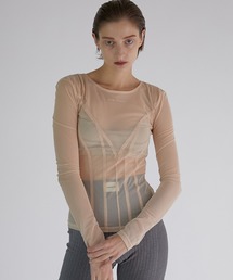 PRANK PROJECT | バックオープンシアートップス / Back Open Sheer Top(Tシャツ/カットソー)