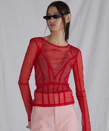 PRANK PROJECT | バックオープンシアートップス / Back Open Sheer Top(Tシャツ/カットソー)