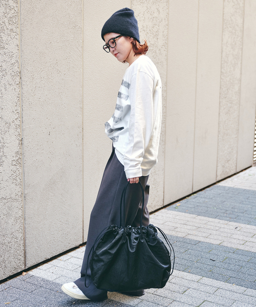 Spick & Span（スピックアンドスパン）の「≪追加≫【MARY AL TERNA / メアリ オル ターナ】TRAVEL TOTE BAG（トートバッグ・レディース・ブラック/ベージュ・FREE）」の3枚目の写真