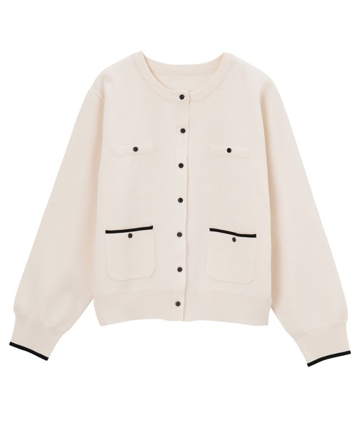 RANAN（ラナン）の「配色ニットカーディガンプルオーバー