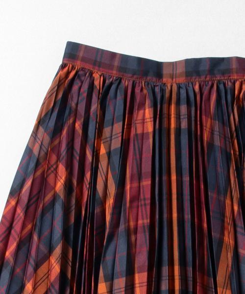Ray BEAMS（レイビームス）の「Ray BEAMS / タータンチェック プリーツスカート（スカート・レディース・オレンジ/ネイビー・1/0）」の5枚目の写真