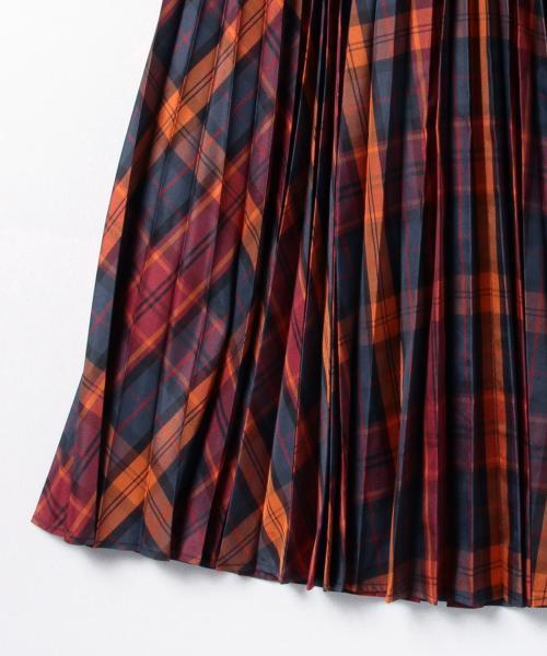 Ray BEAMS（レイビームス）の「Ray BEAMS / タータンチェック プリーツスカート（スカート・レディース・オレンジ/ネイビー・1/0）」の7枚目の写真