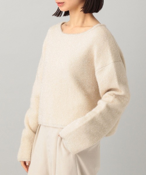 A part by(アパートバイ)の「グリッターシャギープルオーバーLS(ニット/セーター・レディース・アイボリー/ブラック・FREE)」の4枚目の写真