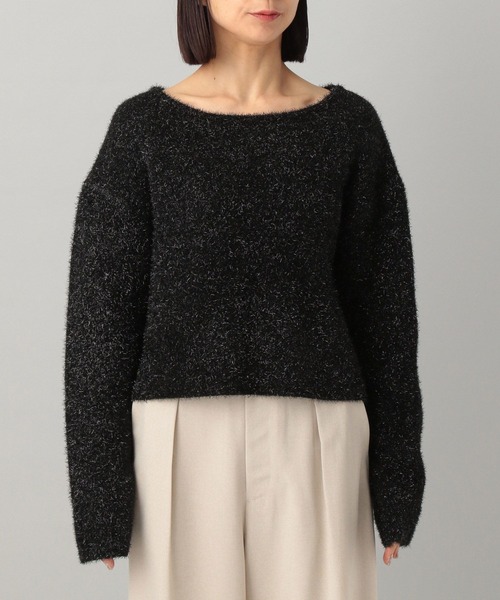A part by(アパートバイ)の「グリッターシャギープルオーバーLS(ニット/セーター・レディース・アイボリー/ブラック・FREE)」の8枚目の写真