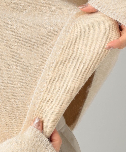 A part by(アパートバイ)の「グリッターシャギープルオーバーLS(ニット/セーター・レディース・アイボリー/ブラック・FREE)」の15枚目の写真