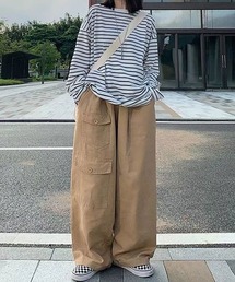 【URGE:】フラップポケット ワイド カーゴパンツ